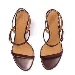 Tory Burch Penelope Burgundy Slingback Sandals - Womens 9.5